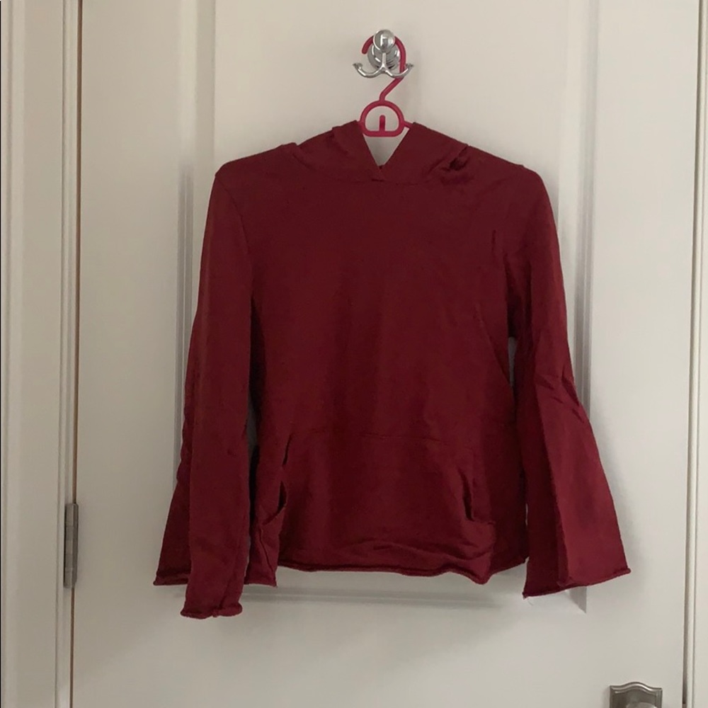 Flared sleeve light weight sweatshirt